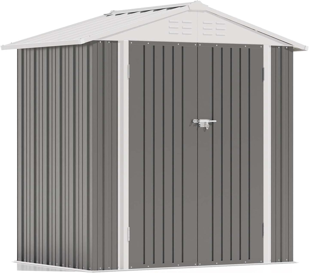 patiowell 6x4 ft outdoor storage shed, metal sheds, main product view