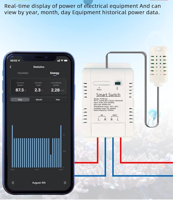 MHCOZY WiFi Wireless Temperature Controller, Include Temperature Probe Sensor - Image 3