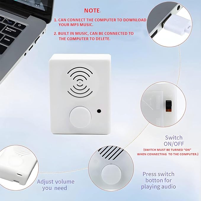 XLW 16 Minutes Voice Recorder for Stuffed Animals, Voice Box for Recordable - Image 2