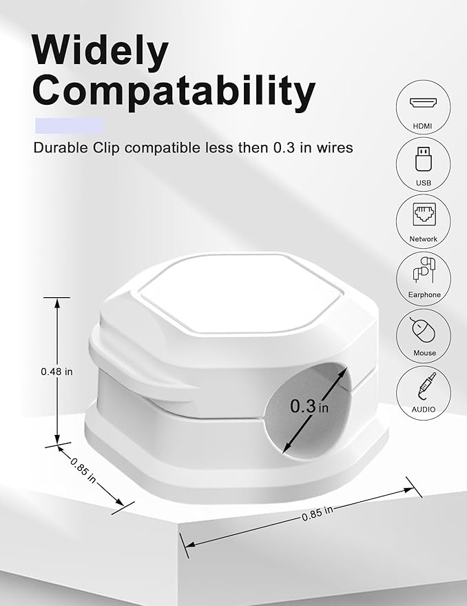 Cord Holder - Cable Clips - Cord Organizer - Image 3