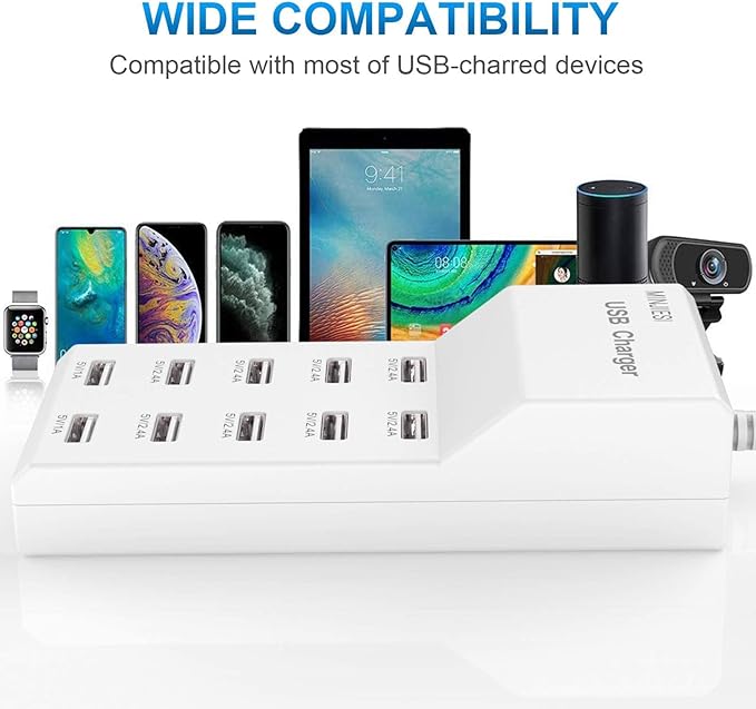 USB Charging Stations 50w10A 10 Ports Multiple Charging Block/Power USB Strip - Image 6