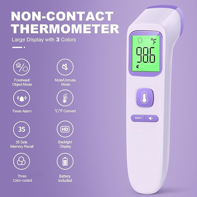 No-Touch Thermometer for Adults and Kids, Digital Accurate Baby Thermometer - Image 2