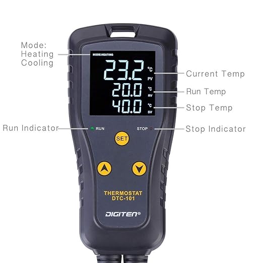DIGITEN Temperature Controller Heat Mat Thermostat Outlet DTC101 Temperature - Image 7