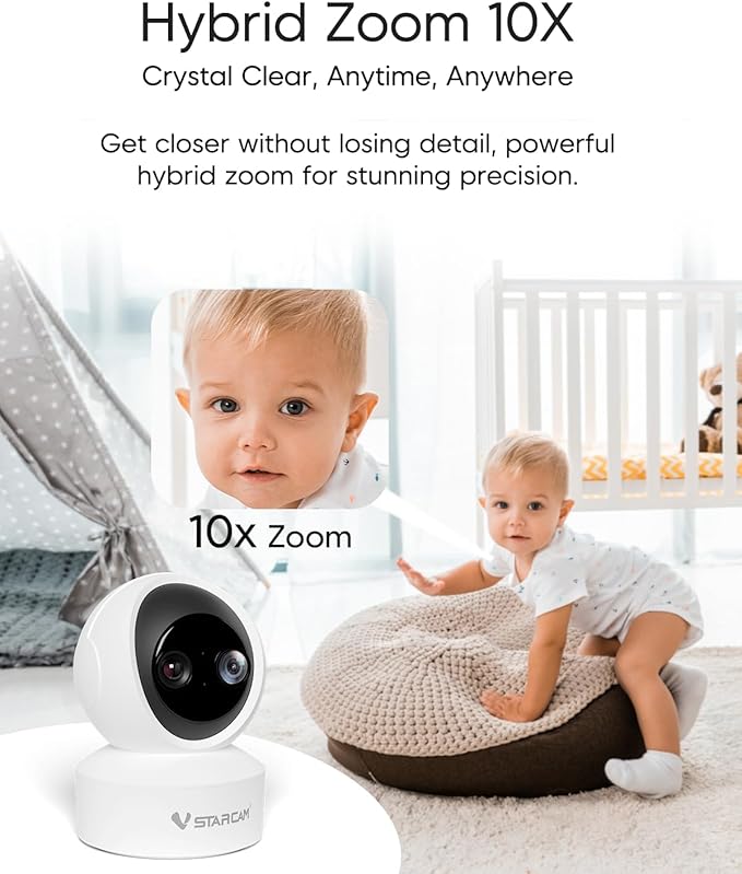 VSTARCAM Security Camera Indoor, Dual Cameras, 2K QHD Security Camera - Image 4