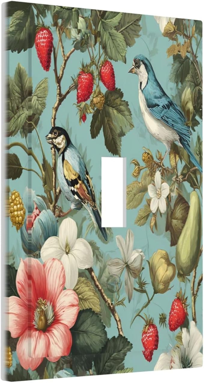 Bvtewkhz William Morris Flower 1 Gang Single Toggle Wall Plate Cover Decorative - Image 2
