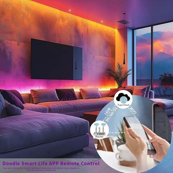 LOAMLIN DR03W RGB SPI SMD COB 3PIN Addressable LED Strip 2.4GHz Tuya WiFi - Image 3