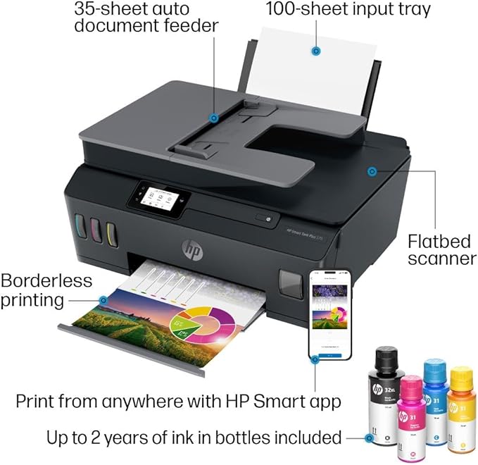 HP Smart Tank Plus 570 Wireless All-in-One Ink Tank Printer - Image 4