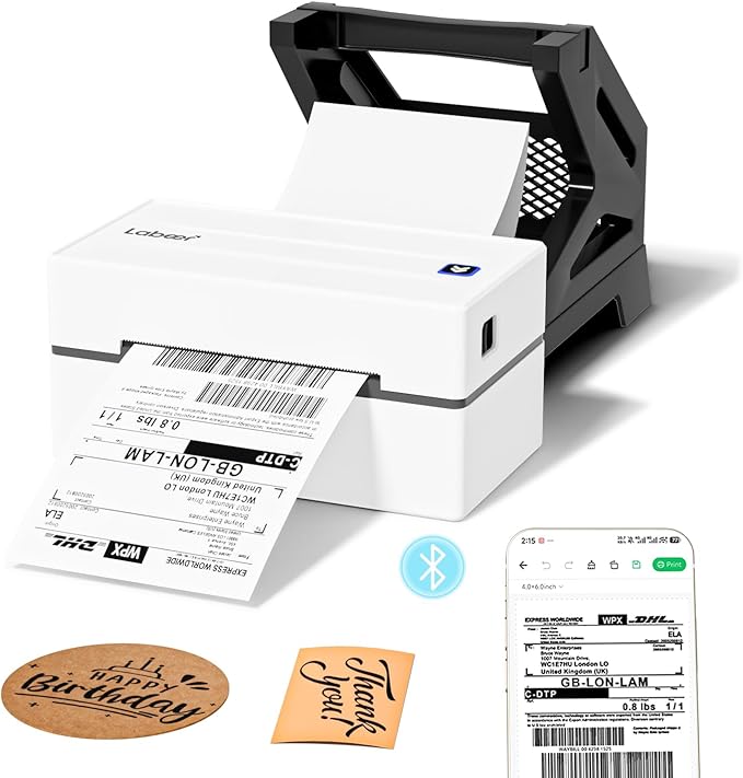Labeer Bluetooth Thermal Shipping Label Printer, 4x6 Wireless Shipping Label by Unknown