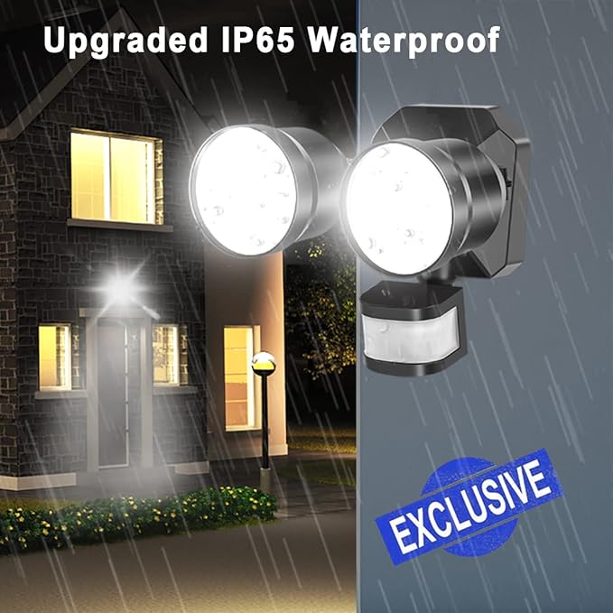 EMANER Security Lights Motion Outdoor, 280W Equiv. Dusk to Dawn LED Flood Light - Image 4