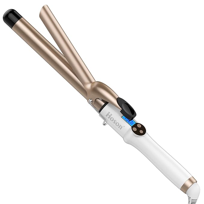 Hoson 1 Inch Curling Iron Professional Ceramic Tourmaline Coating Barrel Hair by Hoson