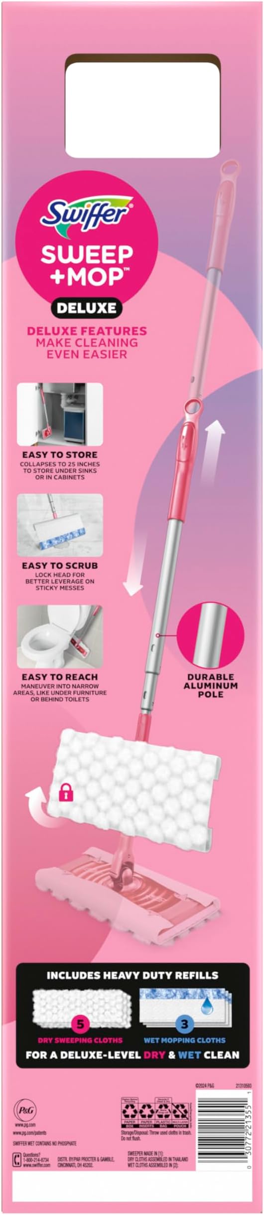 Swiffer Sweep and Mop Deluxe, Limited Edition Pink Wicked: - Image 16