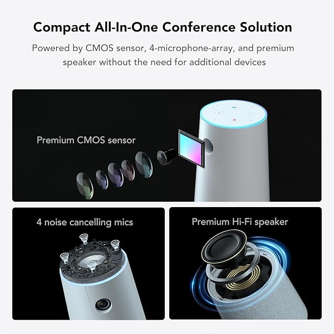 NUROUM C20 HD Conference Webcam, 1080P Video Conferencing Camera - Image 2