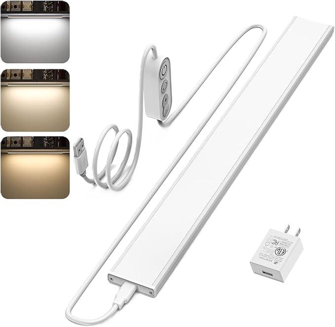 ASOKO Plug-in Under Desk Light, 16Inch LED Workbench Lights by ASOKO