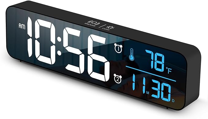 Abovsare Digital Clock for Bedroom, Clocks for Living Room Decor, Desk Table by Abovsare