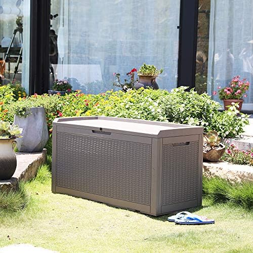 modern-depo 100 gallon polypropylene pp deck box indoor, view 9