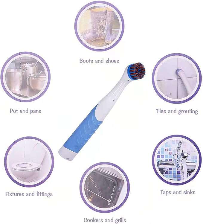 Electric Cleaning Brush with 4 in 1 Multiple Brush Heads, Indoor Household - Image 7