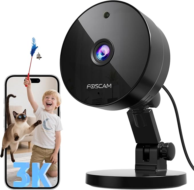 FOSCAM 3K 5MP Security Camera Indoor/Outdoor, 2.4g & 5g WiFi Magnetic Mini by Foscam