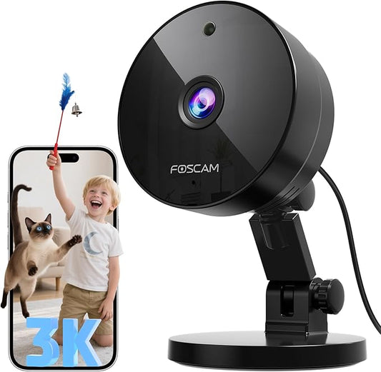 FOSCAM 3K 5MP Security Camera Indoor/Outdoor, 2.4g & 5g WiFi Magnetic Mini by Foscam