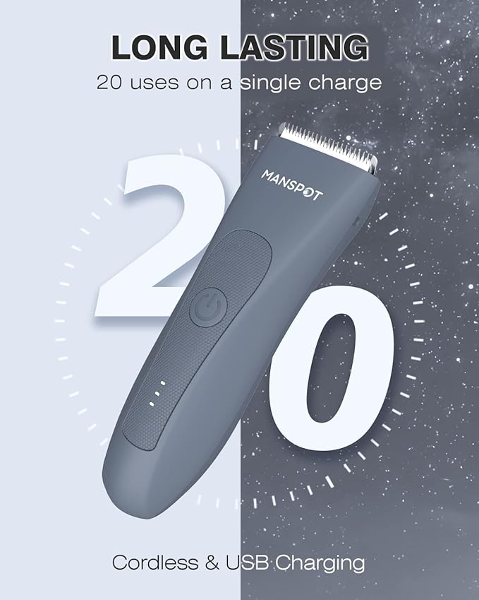 MANSPOT Electric Groin Hair Trimmer Hair Finishing Trimmers, Men's Shaving & - Image 5
