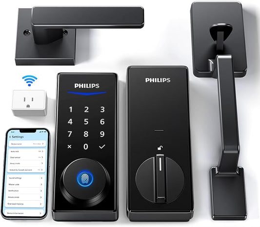 Philips Wi-Fi Smart Lock with Handle, Keyless Entry Keypad Door Lock with Handle by Philips