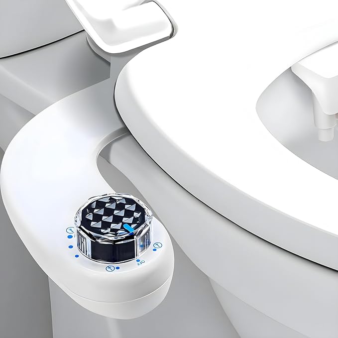 Bidet Attachment for Toilet Seat, Self-Cleaning Sprayer, Dual Nozzle Bidet by Renook
