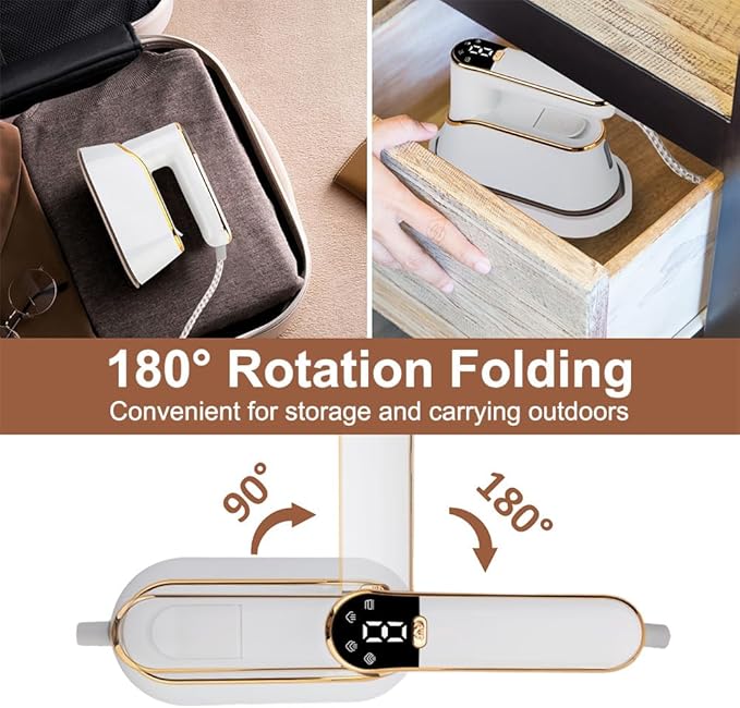 Steamer Iron, 3-speed Adjustment Electric Ironing Machine 180° Rotatable Wet & - Image 2