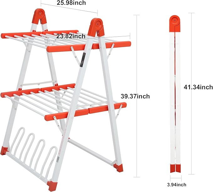 SHARNDY Electric Heated Clothes Drying Rack, Foldable Heated Garment Dryer - Image 4