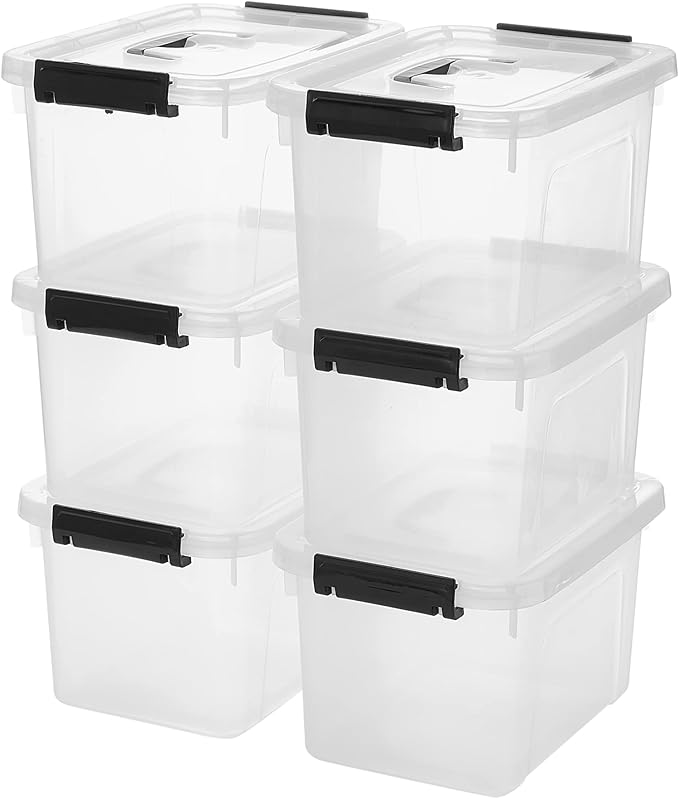 JUJIAJIA 6 Quart Clear Storage Latch Box/Bins by JUJIAJIA