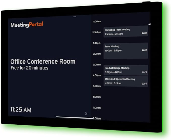 PoE Texas Low Profile 10-Inch Touchscreen Conference Room Scheduler PoE Tablet by PoETexas
