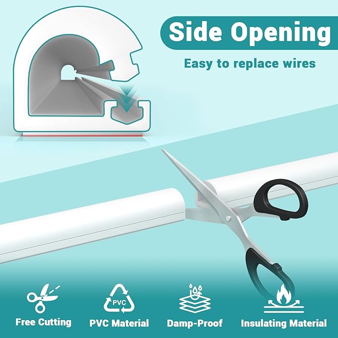 78 Inch Self-Adhesive TV Cable Hider, Home Audio Flexible Wire Cord Management - Image 3