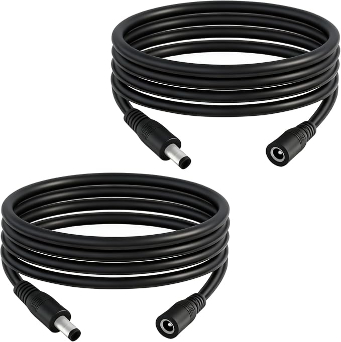 5.5mm x 2.1mm 6.5FT DC Power Extension Cable Male to Female 12V/24V 14AWG DC by IMIYORE