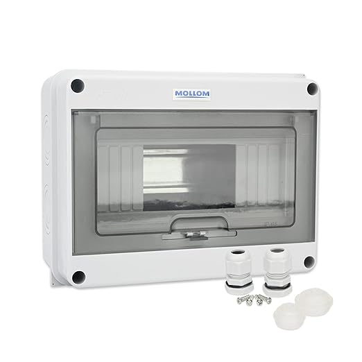MOLLOM 8 Way Circuit Breaker MCB Distribution Protection Box by MOLLOM