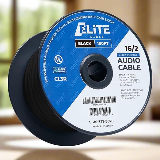 Elite 16/2 Speaker Wire 100ft, UL Listed, - Image 9
