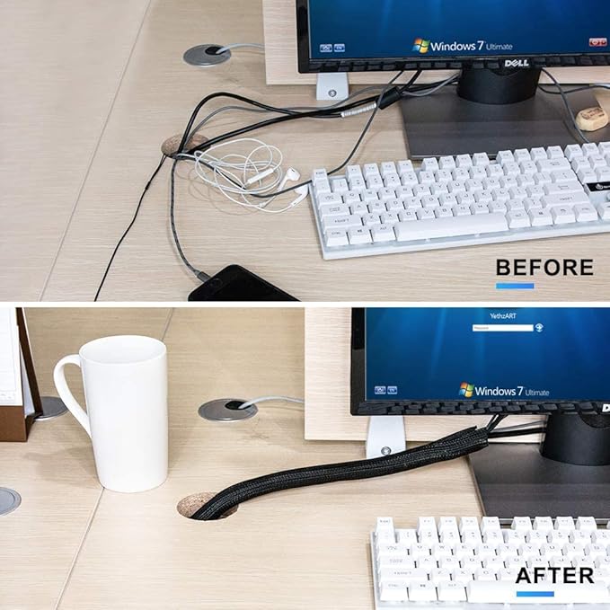 AGPTEK Cable Sleeve Cover, 10ft - Image 7