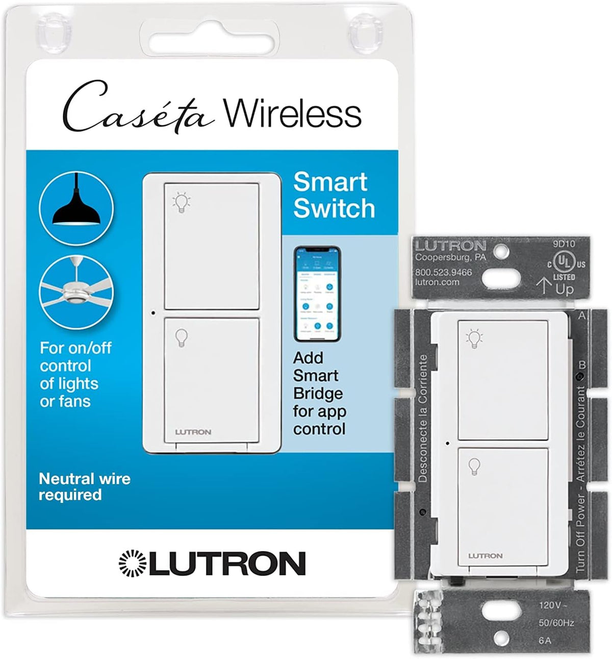 Lutron Caseta Original Smart Light Switch,
