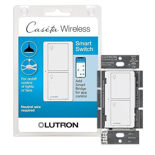 Lutron Caseta Original Smart Light Switch, by Lutron