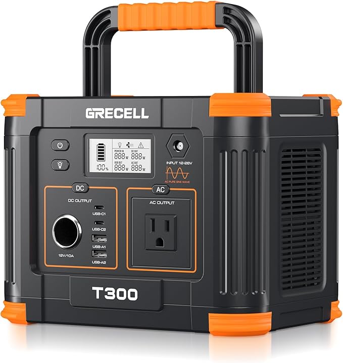 Portable Power Station 300W, GRECELL 230.88Wh Solar Generator by GRECELLPOWERSTATION