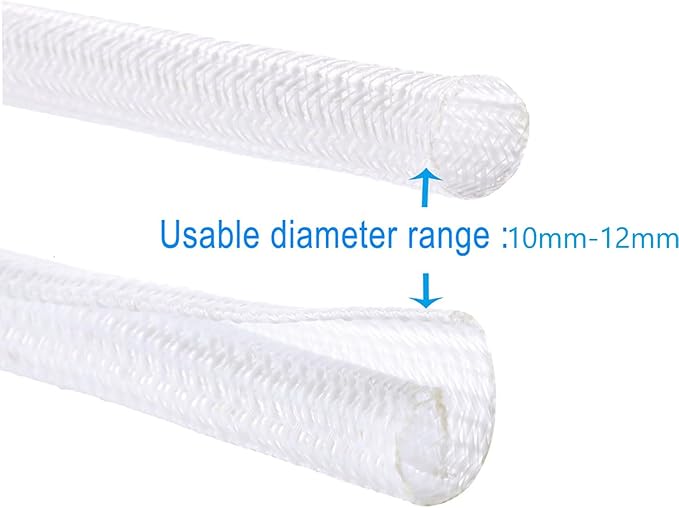 QCSIW 3/8"-50ft Braided Cable Sleeve Protector - Image 9