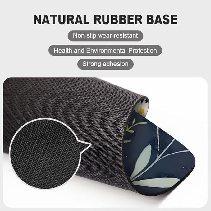 Dreamy Floral Pattern Square Mouse pad, Waterproof, Anti Slip Rubber Base - Image 4