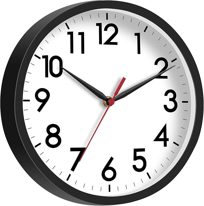 AKCISOT Wall Clock, Modern Small Wall Clocks Battery Operated 8 Inch, Silent - Image 7