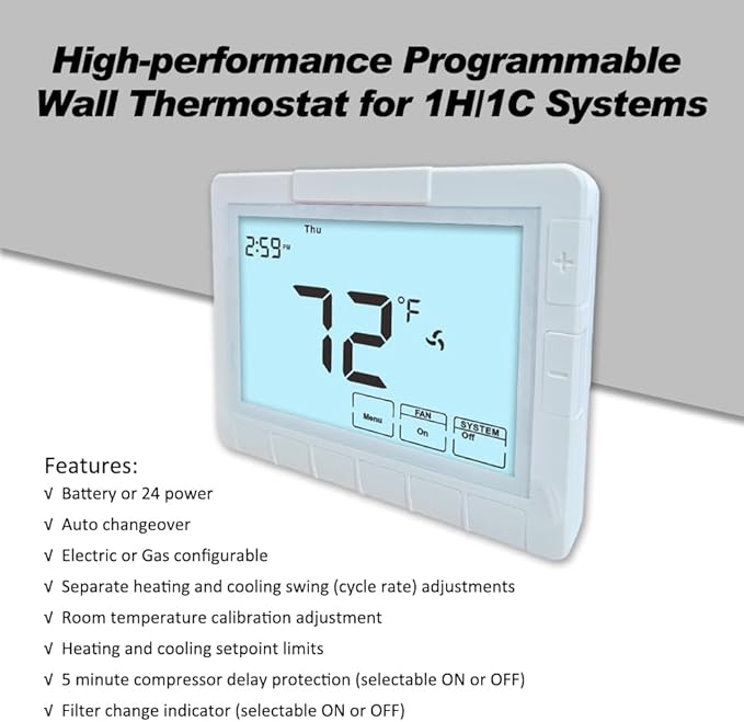 Programmable Auto Changeover Thermostat - Image 2