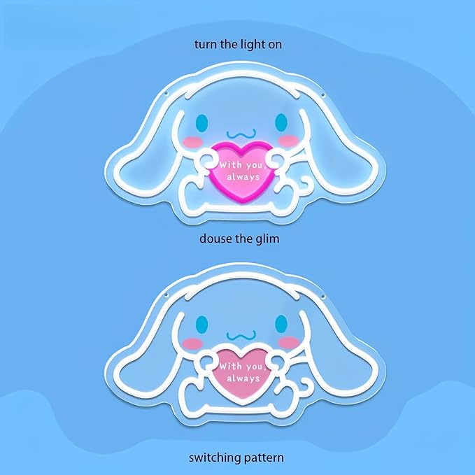 THIIXDAI Cinnamoroll Neon Sign for Room Decor, USB Powered LED Lights - Image 3