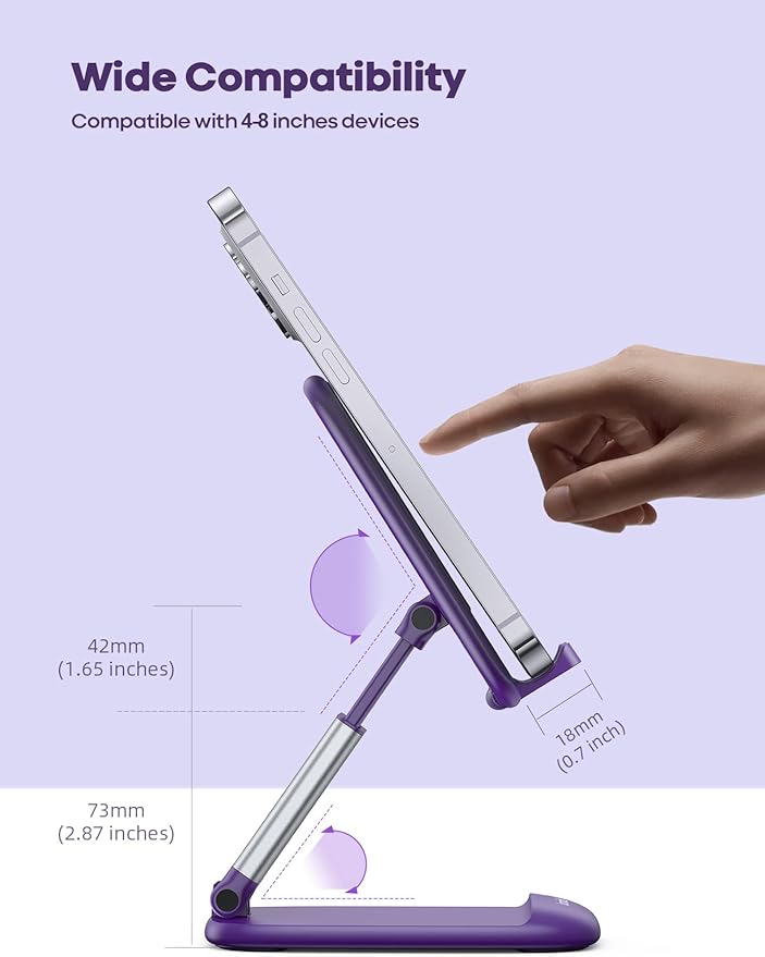 Lamicall Purple Phone Holder for Desk - Image 5