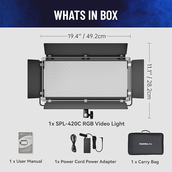 Mettlelite SPL420C RGB LED Video Light - Image 7