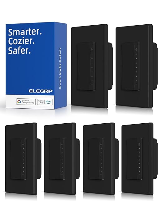ELEGRP Smart Dimmer Light Switch DPR10, 2.4GHz Wi-Fi Dimmer Switch Compatible by ELEGRP%7CELEGROUP