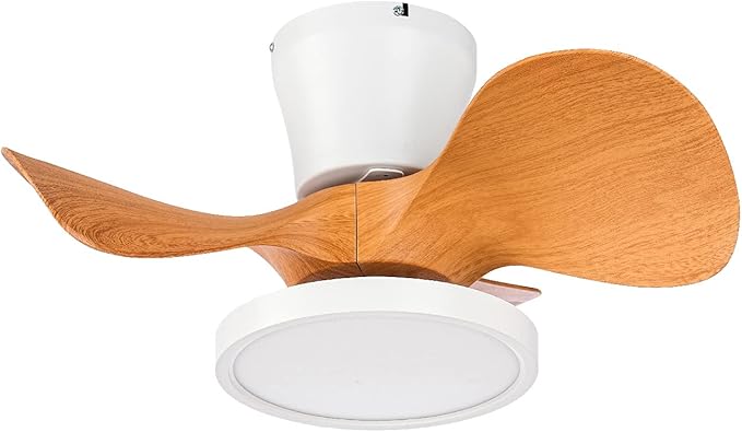 ocioc Quiet Ceiling Fan with LED Light 22 inch Large Air Volume Remote Control by ocioc