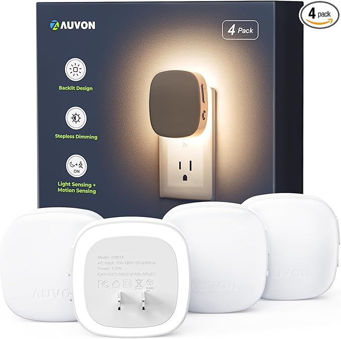AUVON Plug-in LED Backlit Night Light by AUVON
