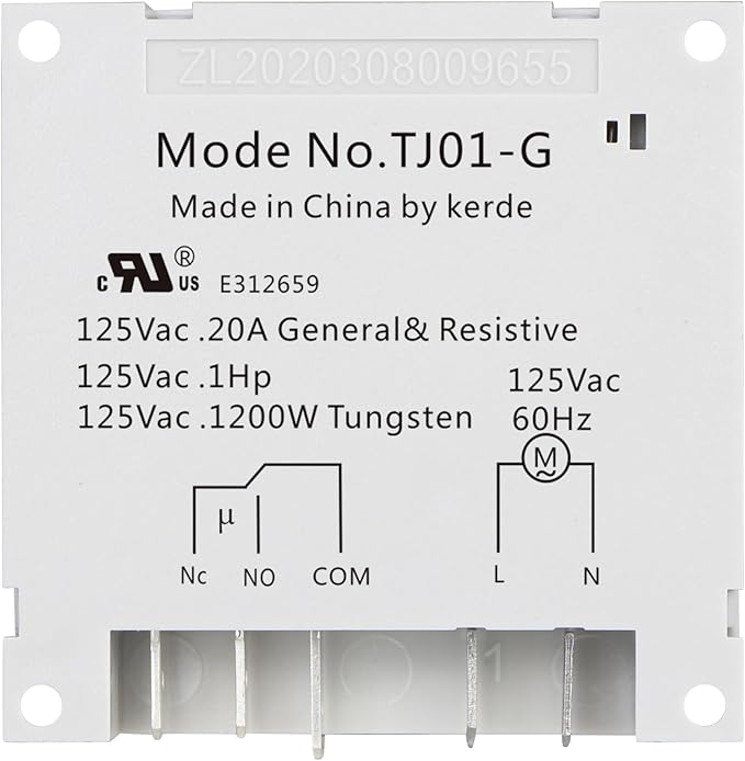 KERDE TJ01-G 24-Hour Merchnicl Timer 120V, DIY 15 Minutes on/Off Switch - Image 3