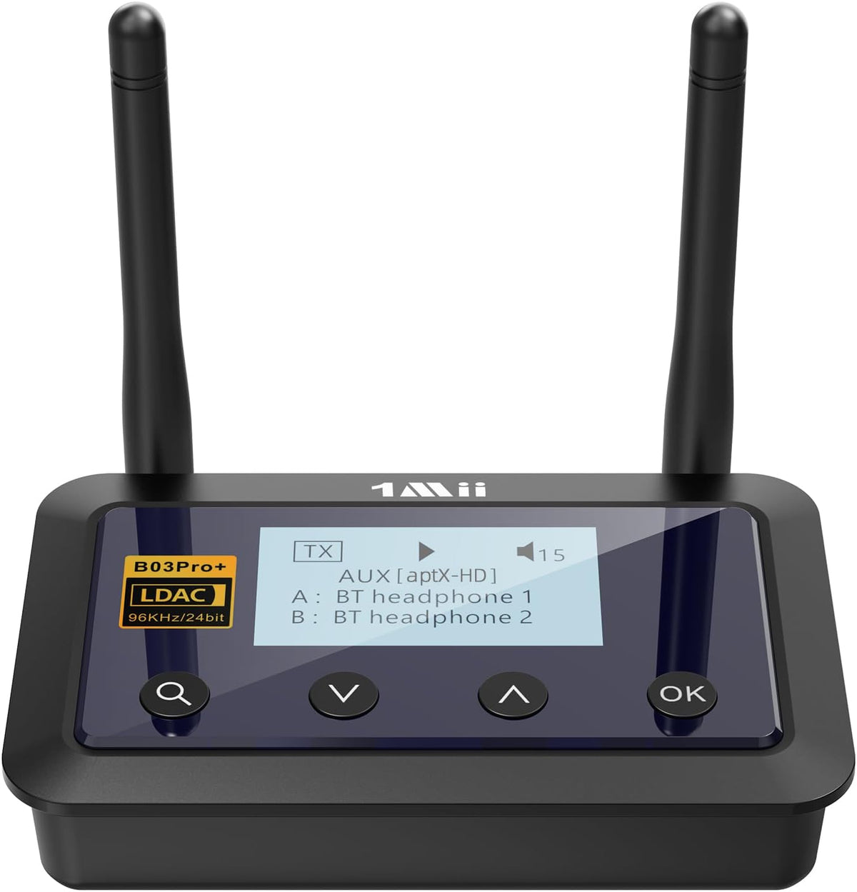 1Mii B03Pro+ Bluetooth 5.3 Transmitter Receiver Certified LDAC