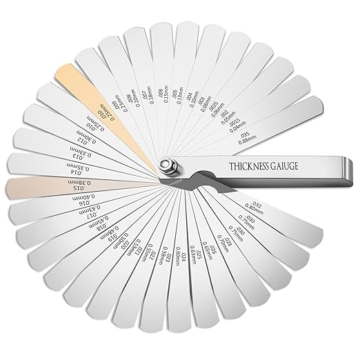 CHERALKEST Feeler Gauge Set Stainless Steel Thickness Gauge 32 Blades 0.04-0.88 by CHERALKEST